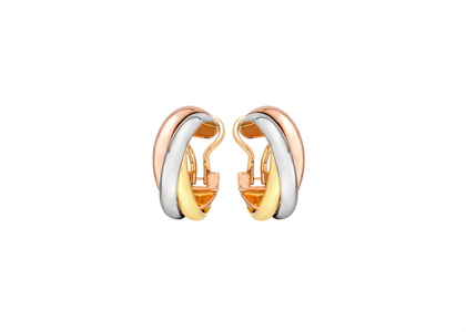 3 Tone Plated | Clip Earrings